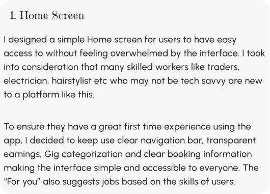 1. Home Screen — design description